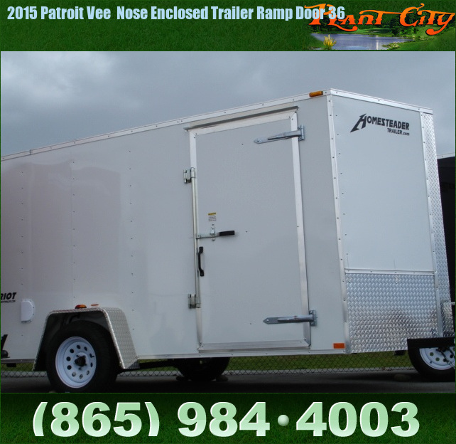 Trailers For Sale 2015 Patroit Vee Nose Enclosed Trailer Ramp Door 36