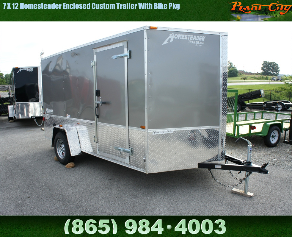 trailers-for-sale-7-x-12-homesteader-enclosed-custom-trailer-with-bike
